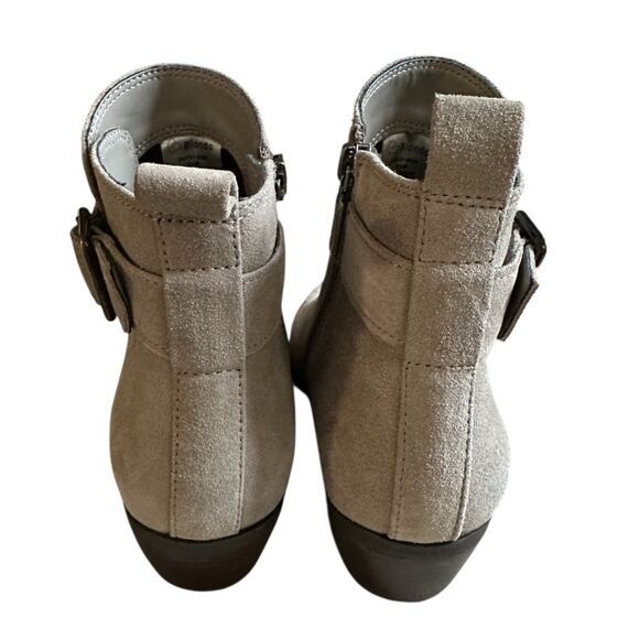 Blondo Womens Saddie Ankle Boots Beige Suede Block Heel Zip Up Size 6.5 NEW - Picture 4 of 8